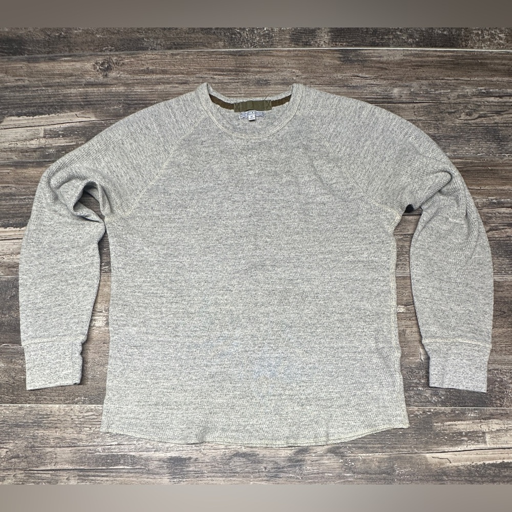 Wallace & Barnes - J. Crew - Thermal Crewneck Gray Raglan Heritage Size M - GUC